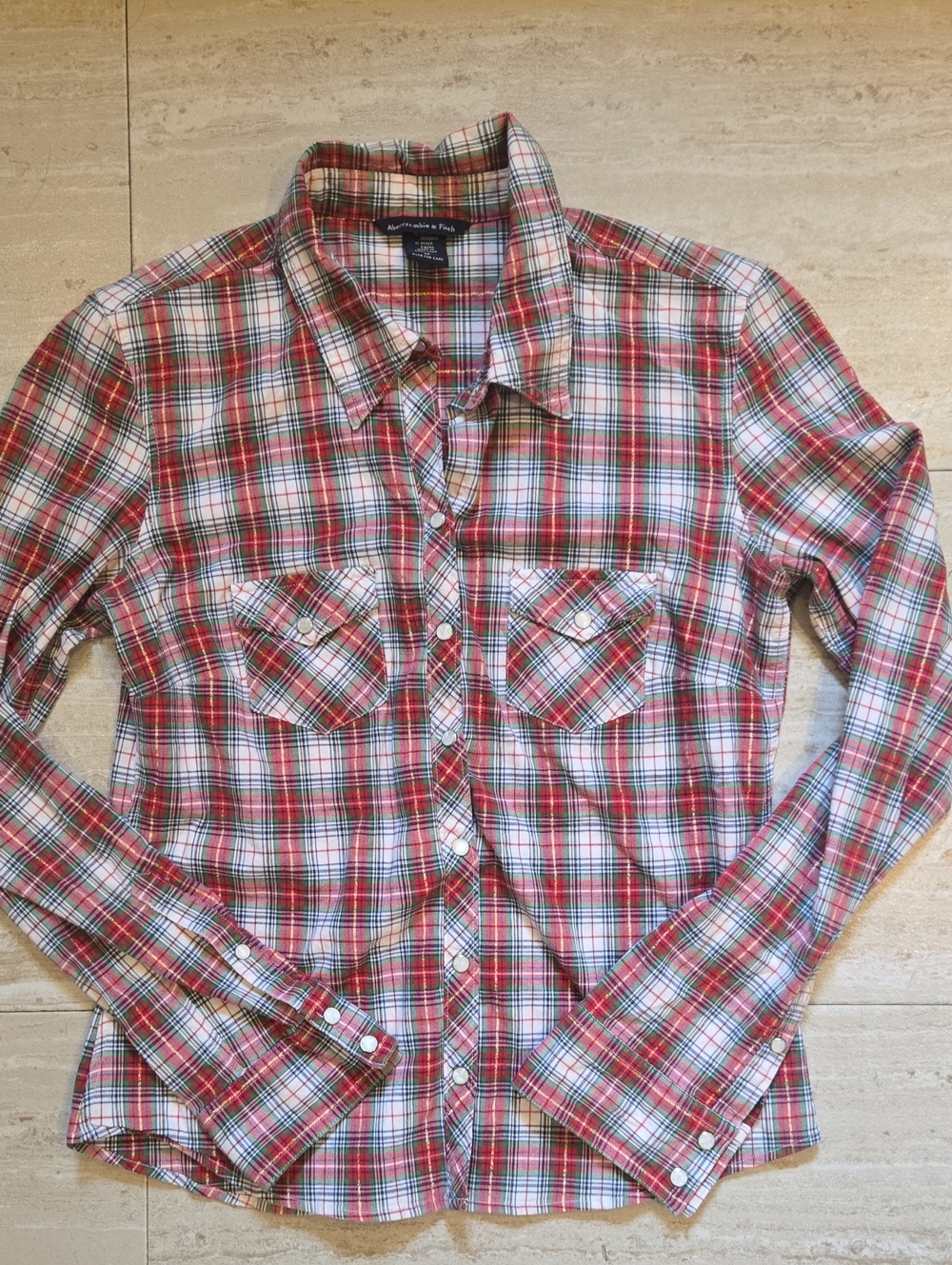 Abercrombie & Fitch Plaid Snap Down Shirt